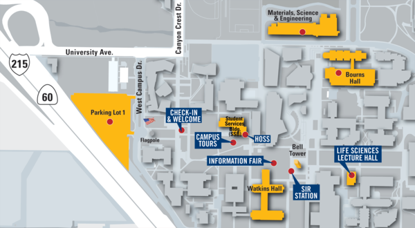 Map - Admitted Transfer Students Celebration Event